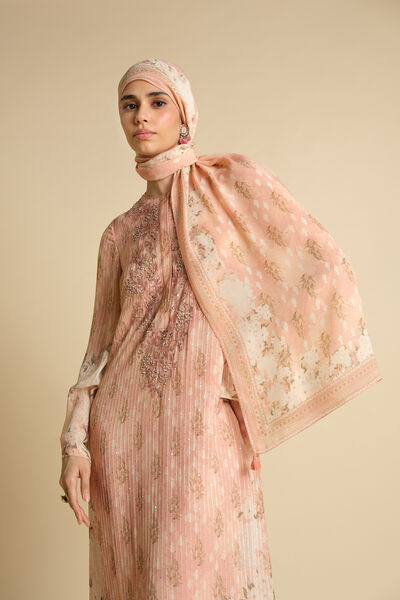 Miral Printed Stole - Blush